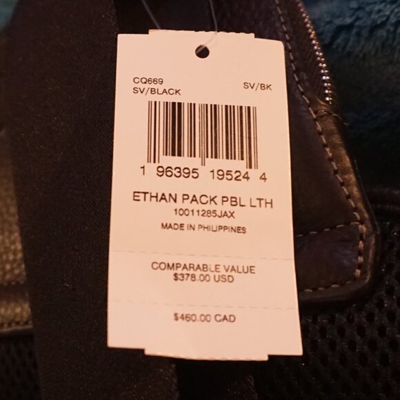 Coach Sling Black Leather Nickel  NWT Unisex - Picture 9 of 9